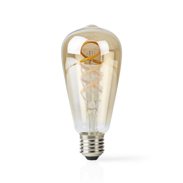 Nedis SmartLife LED Filament Bulb | Wi-Fi | E27 | 360 lm | 4.9 W | Warm to Cool White | 1800 - 6500 K | Glass | Androidƒ?› / IOS | ST64 | 1 pcs - Image 2
