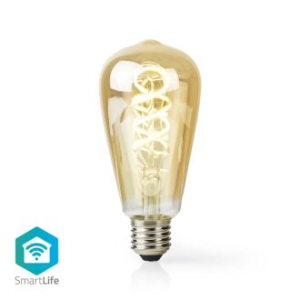 Nedis SmartLife LED Filament Bulb | Wi-Fi | E27 | 360 lm | 4.9 W | Warm to Cool White | 1800 - 6500 K | Glass | Androidƒ?› / IOS | ST64 | 1 pcs