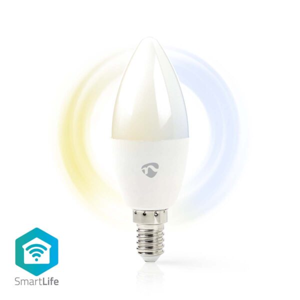 Nedis SmartLife LED Bulb | Wi-Fi | E14 | 470 lm | 4.9 W | Warm to Cool White | 2700 - 6500 K | Androidƒ?› / IOS | Candle | 1 pcs