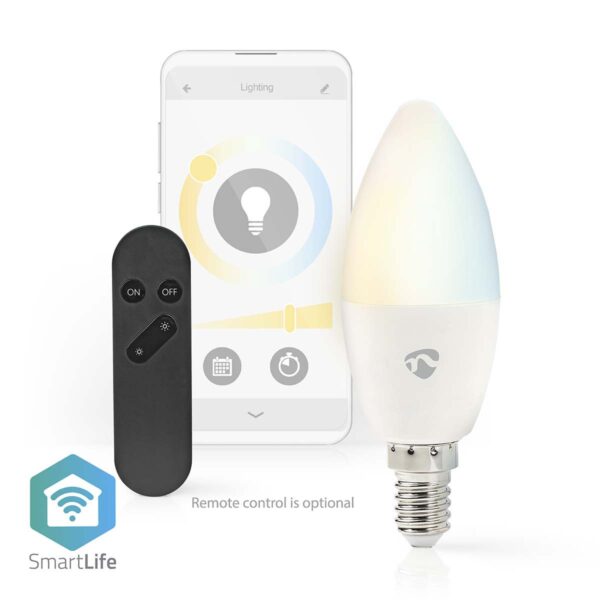 Nedis SmartLife LED Bulb | Wi-Fi | E14 | 470 lm | 4.9 W | Warm to Cool White | 2700 - 6500 K | Androidƒ?› / IOS | Candle | 1 pcs - Image 5
