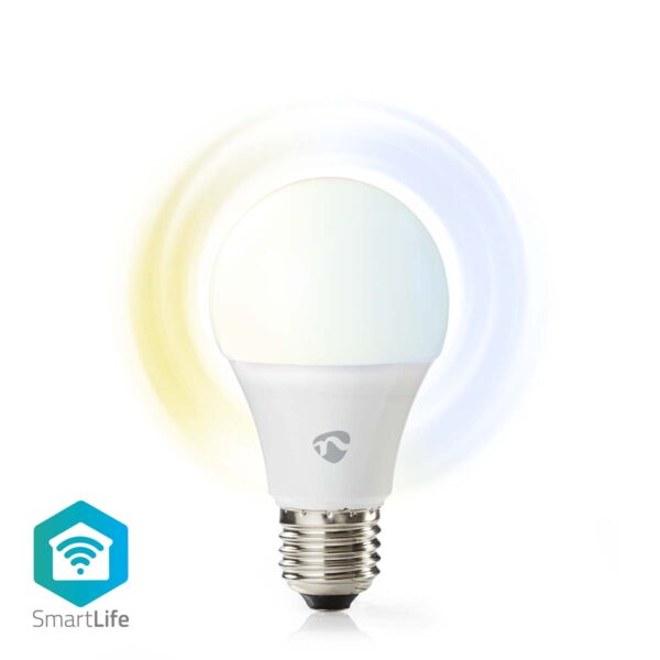 Nedis SmartLife LED Bulb | Wi-Fi | E27 | 806 lm | 9 W | Warm to Cool White | 2700 - 6500 K | Androidƒ?› / IOS | Bulb | 1 pcs