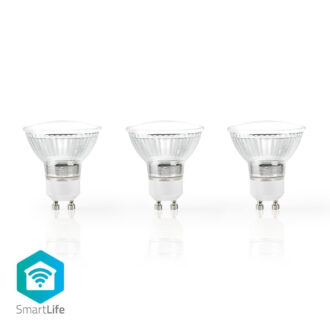 Nedis SmartLife LED Bulb | Wi-Fi | GU10 | 330 lm | 5 W | Warm White | 2700 K | Androidƒ?› / IOS | PAR16 | 3 pcs