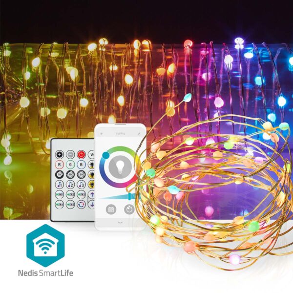 Nedis SmartLife LED Strip | Wi-Fi | Multi Colour | SMD | 5.00 m | IP20 | 2700 - 6500 K | 400 lm | Androidƒ?› / IOS