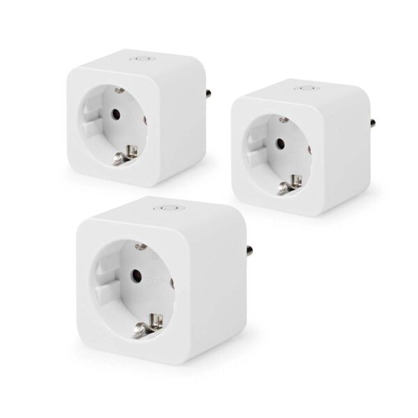 Nedis SmartLife Smart Plug | Wi-Fi | IP21 | Power meter | 3680 W | Type F (CEE 7/7) | 0 - 55 ?øC | Androidƒ?› / IOS | White | 3 pcs - Image 6