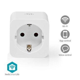 Nedis SmartLife Smart Plug | Wi-Fi | IP21 | Power meter | 3680 W | Type F (CEE 7/3) | 0 - 55 ?øC | Androidƒ?› / IOS | White | 1 pcs