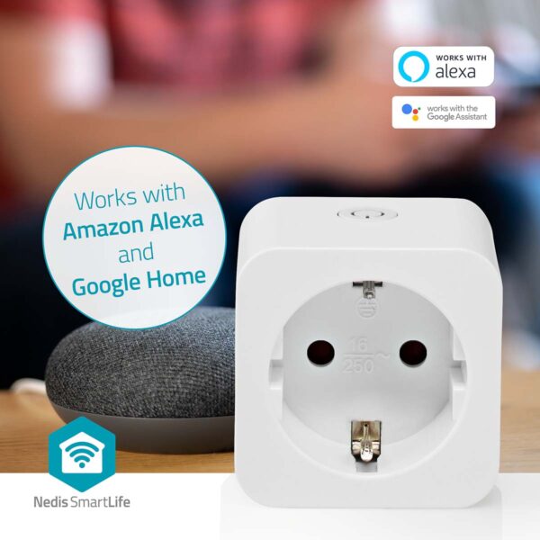 Nedis SmartLife Smart Plug | Wi-Fi | IP21 | Power meter | 3680 W | Type F (CEE 7/3) | 0 - 55 ?øC | Androidƒ?› / IOS | White | 1 pcs - Image 9