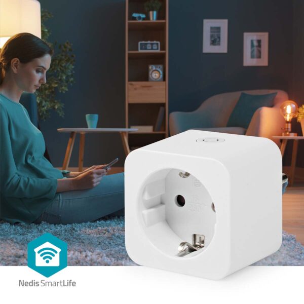 Nedis SmartLife Smart Plug | Wi-Fi | IP21 | Power meter | 3680 W | Type F (CEE 7/3) | 0 - 55 ?øC | Androidƒ?› / IOS | White | 1 pcs - Image 8