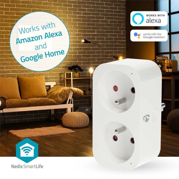 Nedis SmartLife Smart Plug | Wi-Fi | IP21 | Power meter | 3680 W | Type E (CEE 7/6) | 0 - 55 ?øC | Androidƒ?› / IOS | 2-Way | White | 1 pcs - Image 9