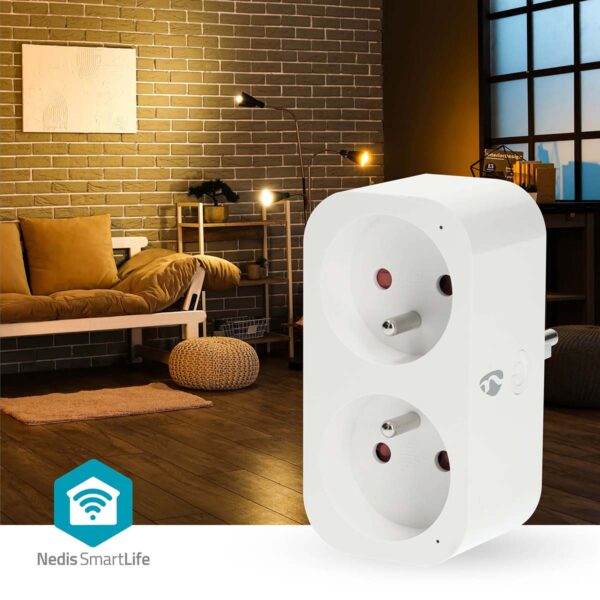 Nedis SmartLife Smart Plug | Wi-Fi | IP21 | Power meter | 3680 W | Type E (CEE 7/6) | 0 - 55 ?øC | Androidƒ?› / IOS | 2-Way | White | 1 pcs - Image 7