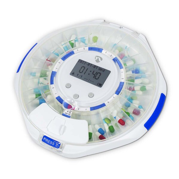 Nedis SmartLife Pill Dispenser | Wi-Fi | 28 Compartments | Number of alarmtimes: 9 Alarm Times Per Day | Beep / Light / Voice | LCD display | White - Image 4