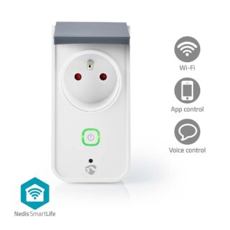 Nedis SmartLife Smart Plug | Wi-Fi | IP44 | Power meter | 3680 W | Type E (CEE 7/6) | -30 - 40 ?øC | Androidƒ?› / IOS | Grey / White | 1 pcs
