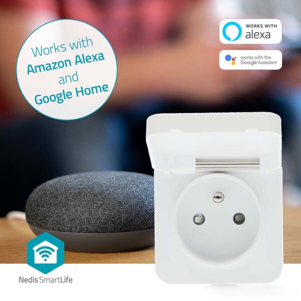 Nedis SmartLife Smart Plug | Wi-Fi | IP44 | Power meter | 3680 W | Type E (CEE 7/6) | -25 - 55 ?øC | Androidƒ?› / IOS | Grey / White | 1 pcs - Image 9