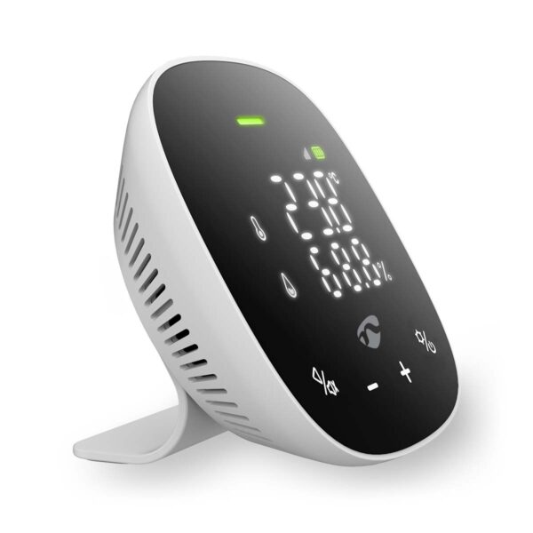 Nedis SmartLife Air Quality Monitor | Wi-Fi | Including display | Carbon Dioxide (CO2) / Humidity / Temperature | Androidƒ?› / IOS | Black / White - Image 5