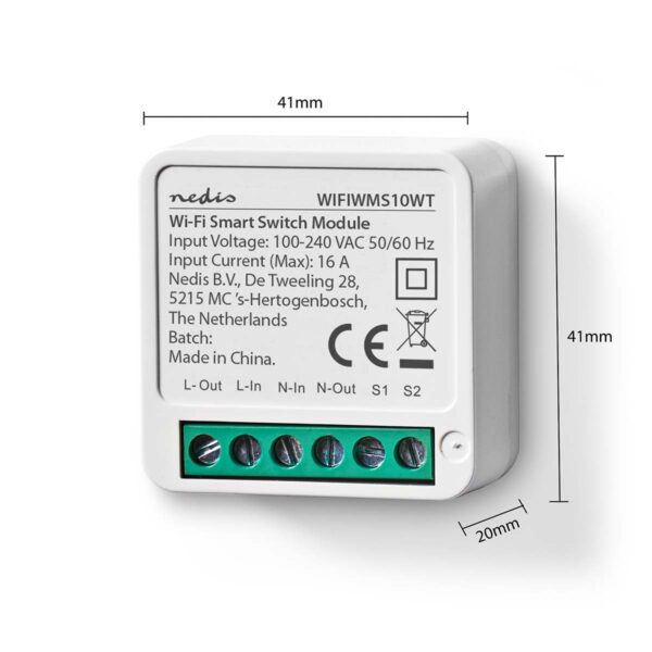 Nedis SmartLife Power Switch | Wi-Fi | 3680 W | Terminal Connection | App available for: Androidƒ?› / IOS - Image 6