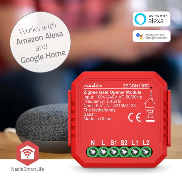 Nedis SmartLife Power Switch | Zigbee 3.0 | 2.5 W | Garage Door / Terminal Connection | App available for: Androidƒ?› / IOS - Image 5