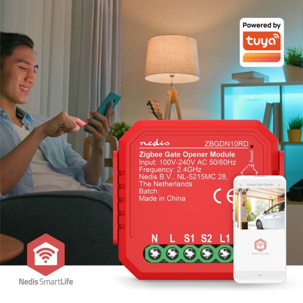 Nedis SmartLife Power Switch | Zigbee 3.0 | 2.5 W | Garage Door / Terminal Connection | App available for: Androidƒ?› / IOS - Image 6