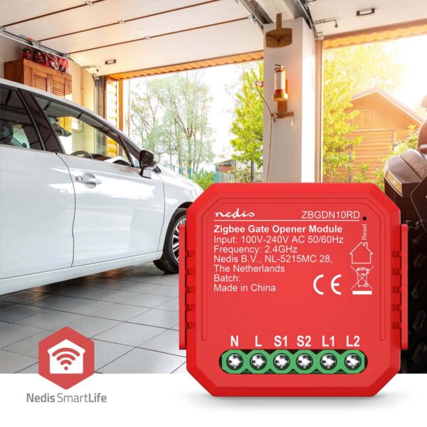Nedis SmartLife Power Switch | Zigbee 3.0 | 2.5 W | Garage Door / Terminal Connection | App available for: Androidƒ?› / IOS - Image 4