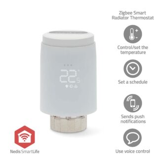 Nedis SmartLife Radiator Control | Zigbee 3.0 | Battery Powered | LED | Androidƒ?› / IOS