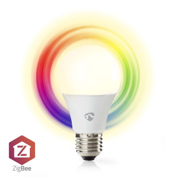 Nedis SmartLife Full Colour LED Bulb | Zigbee 3.0 | E27 | 806 lm | 9 W | RGB / Warm to Cool White | 220mm0 - 6500 K | Androidƒ?› / IOS | Bulb | 1 pcs