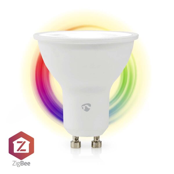 Nedis SmartLife Full Colour LED Bulb | Zigbee 3.0 | GU10 | 345 lm | 4.7 W | RGB / Warm to Cool White | 220mm0 - 6500 K | Androidƒ?› / IOS | Spot | 1 pcs