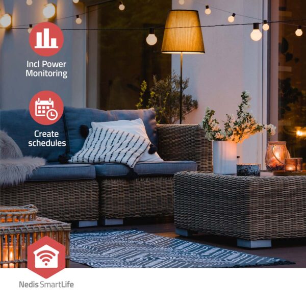 Nedis SmartLife Smart Plug | Zigbee 3.0 | IP44 | Power meter | 3680 W | Type F (CEE 7/7) | -25 - 55 ?øC | Androidƒ?› / IOS | White | 1 pcs - Image 8