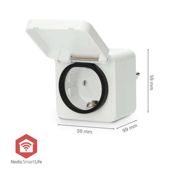 Nedis SmartLife Smart Plug | Zigbee 3.0 | IP44 | Power meter | 3680 W | Type F (CEE 7/7) | -25 - 55 ?øC | Androidƒ?› / IOS | White | 1 pcs - Image 9
