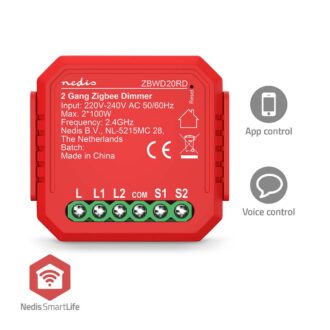 Nedis SmartLife Power Switch | Zigbee 3.0 | 2x100 W | Terminal Connection | App available for: Androidƒ?› / IOS