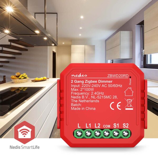 Nedis SmartLife Power Switch | Zigbee 3.0 | 2x100 W | Terminal Connection | App available for: Androidƒ?› / IOS - Image 4
