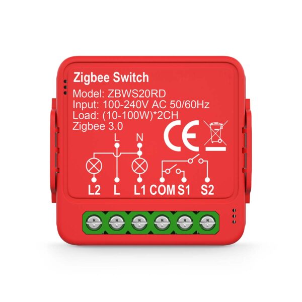 Nedis SmartLife Power Switch | Zigbee 3.0 | 2x100 W | Terminal Connection | App available for: Android / IOS - Image 2