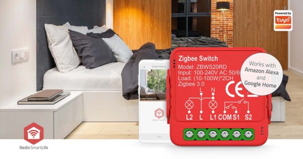 Nedis SmartLife Power Switch | Zigbee 3.0 | 2x100 W | Terminal Connection | App available for: Android / IOS - Image 6