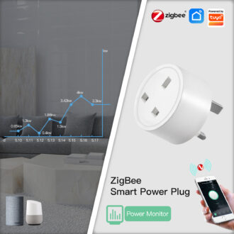 PSmart ZigBee Tuya Socket Power Plug 16A Smart APP Wireless Socket Outlet Functional Energy Monitor Timer Alexa Google UK