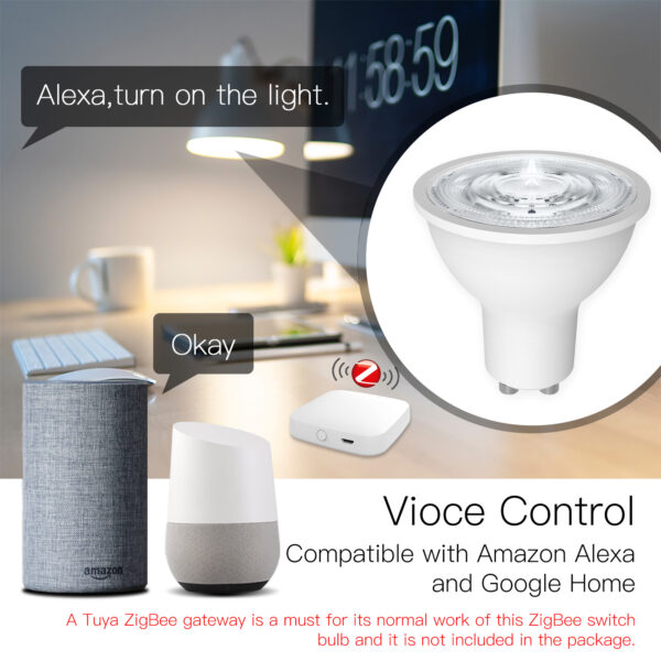 ZigBee GU10 Smart Sync Full Color LED Dimmable Party Light Bulbs RGBCCT 2200-6500K C+W 5W - Image 6