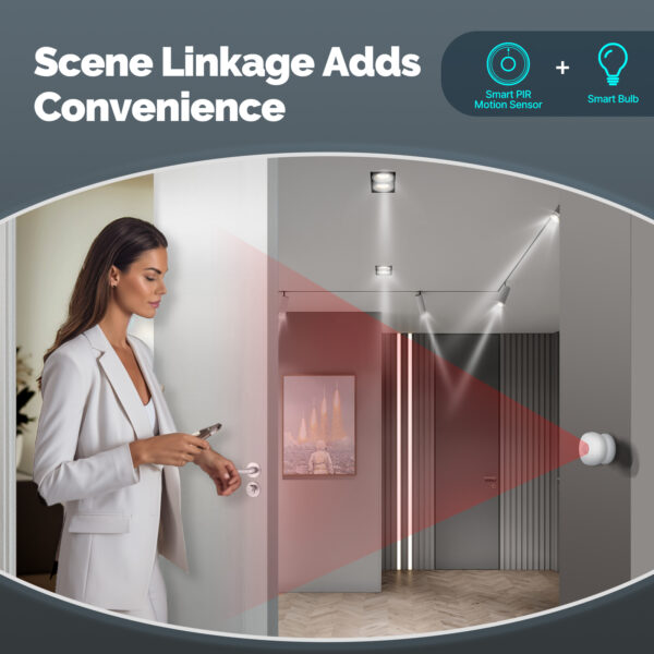 Zigbee Smart PIR Sensor Human Body Infrared Motion Detector With Magnetic Base - Image 3