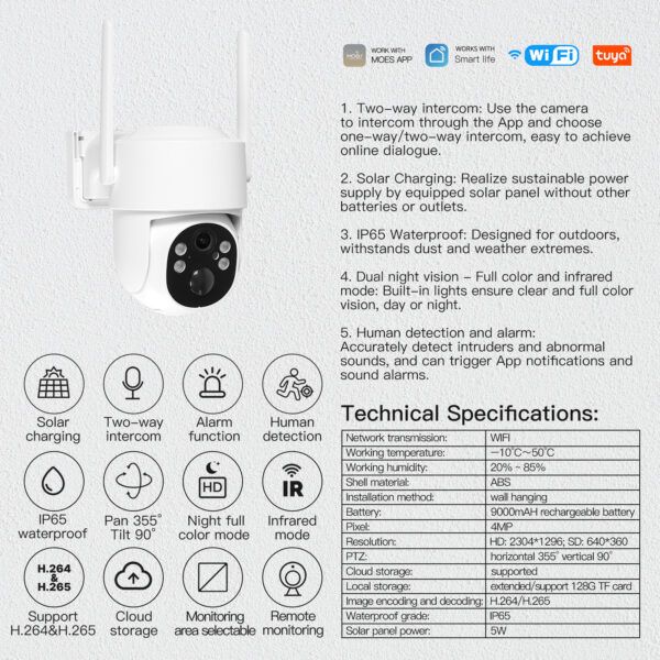 WIFI Smart Outdoor Security Camera - Image 6