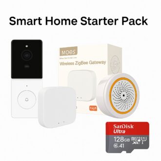 Doorbell Deal - MOES Tuya Smart  Video Doorbell | Wi-Fi | Bluetooth/Zigbee Gateway | 128 GB microSD I Alarm Package
