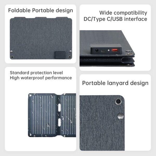 Pemsmart Solar Panel Solar Factory 40 Watt Foldable Solar Panels for  Portable Solar Generation and Outdoor Adventures - Image 7