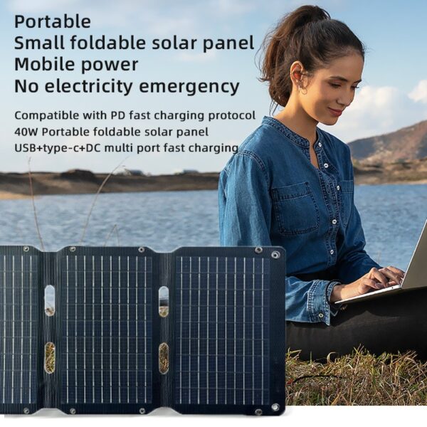 Pemsmart Solar Panel Solar Factory 40 Watt Foldable Solar Panels for  Portable Solar Generation and Outdoor Adventures - Image 8