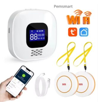 Pemsmart Tuya WiFi Emergency SOS Alarm System for Elderly – Caregiver Pager with RF433MHz (PST-CF206)
