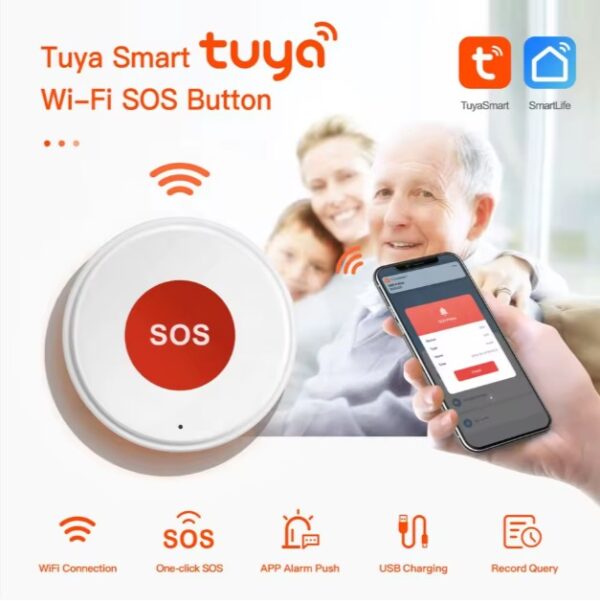 Pemsmart Tuya Smart WiFi & Zigbee SOS Panic Button — Elderly Emergency Alarm System - Image 6