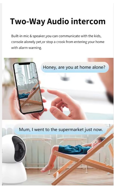 IOT 2 in 1 Pemsmart Home Alarm Security System Camera With Door/Window Sensor,Remote Control SOS Motion Detector - Image 3