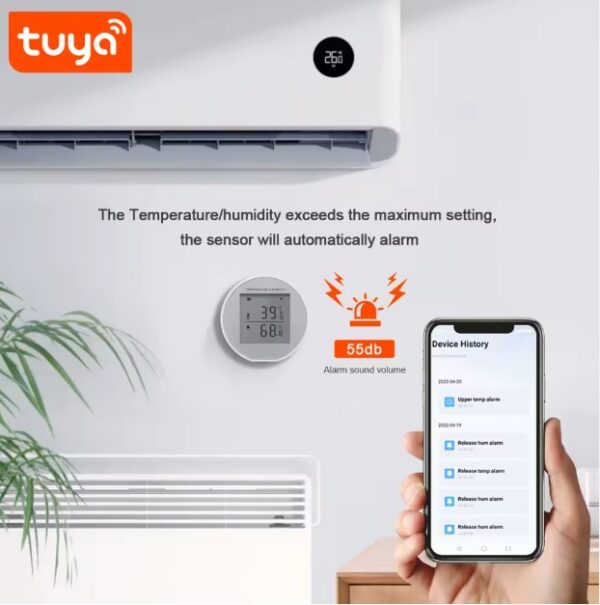 Pemsmart Tuya  WiFi & Zigbee Temperature and Humidity Sensor with LCD Display for real-time temperature and humidity monitoring - Image 6