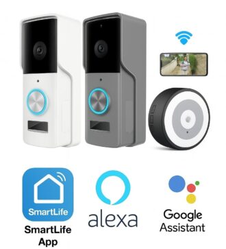 1080P Wireless Video Doorbell With Night Vision Light Chime Battery Tuya Smart DoorBell Camera Waterproof Work With Alexa Google