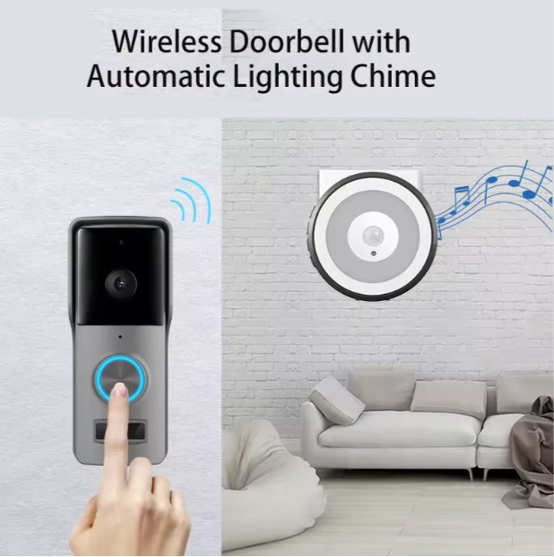 1080P Wireless Video Doorbell With Night Vision Light Chime Battery Tuya Smart DoorBell Camera Waterproof Work With Alexa Google - Image 3