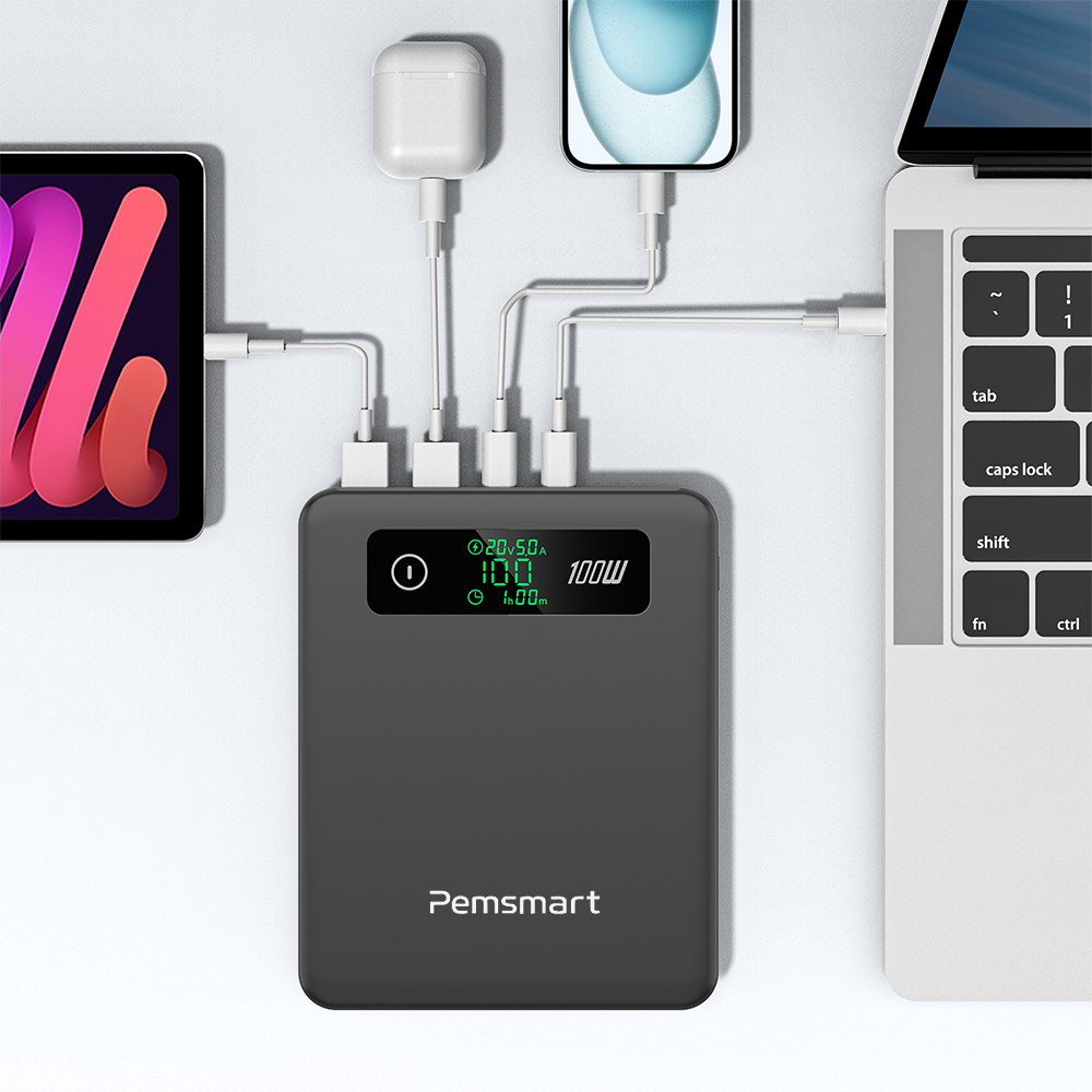 Pemsmart PD-100LS 100W Power Bank 20000mAh (74Wh) – Flight Safe USB-C Fast Charging Portable Laptop Charger - Image 4